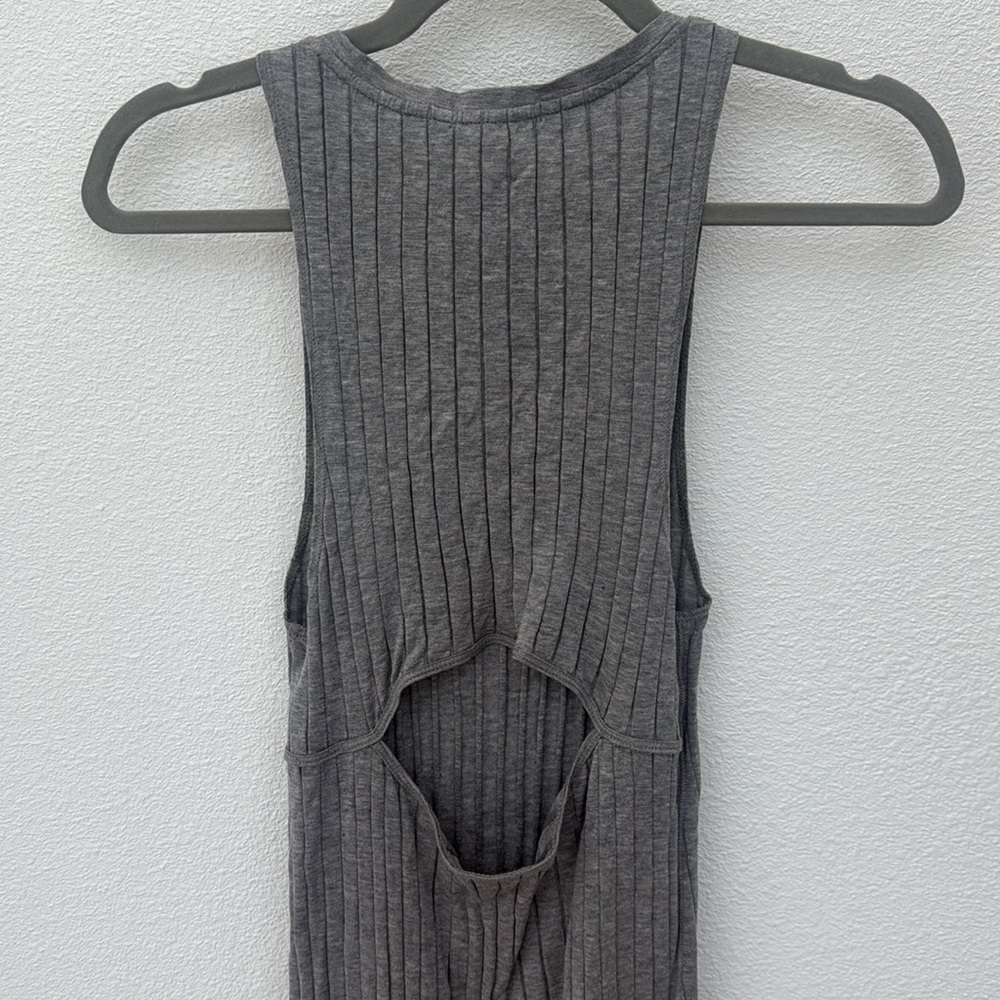 rag & bone Gray Ribbed Midi Dress - Picture 3 of 3